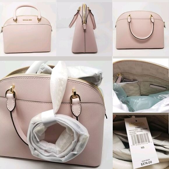 NWT Bundle Michael Kors 2pcs Emmy Large Dome Satchel Crossbody Handbag & Wallet - Picture 2 of 8